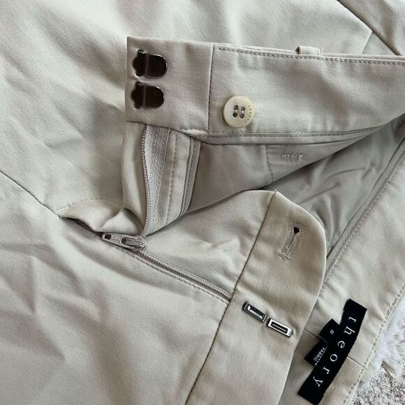 Theory Khaki Pants Trousers Workwear Career Office Slim Leg women’s size 8 - Picture 6 of 12